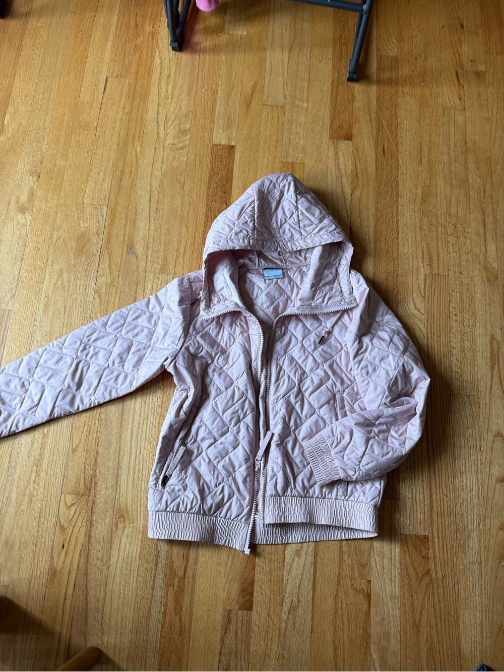 Quilted Hooded Jacket - Light Pink